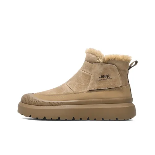 Jeep Warm Wear-Resistant Cushioning Height Increasing Slip-Resistant Short Snow Boots Women's