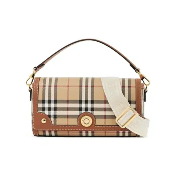 Burberry Note Bag Top Handle Briar Brown