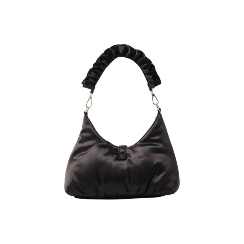 Beams Polyester One Shoulder Handbag Women's Black/Gold-2