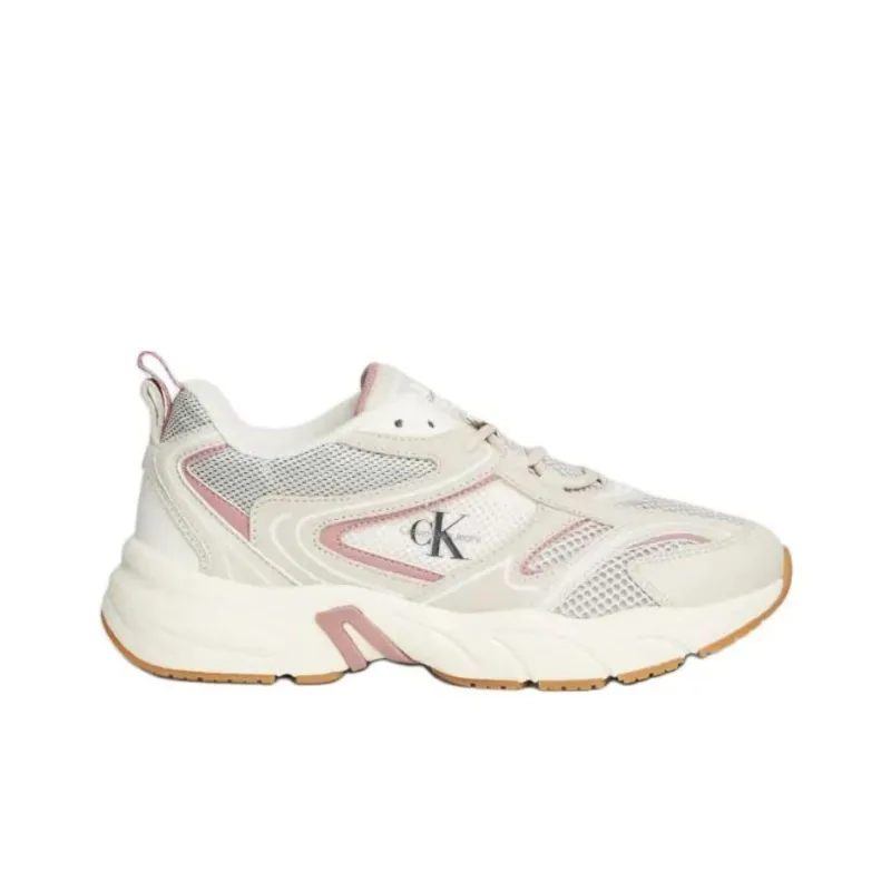 CKJ CALVIN KLEIN JEANS Low Top Casual Shoes Women's White Pink-1