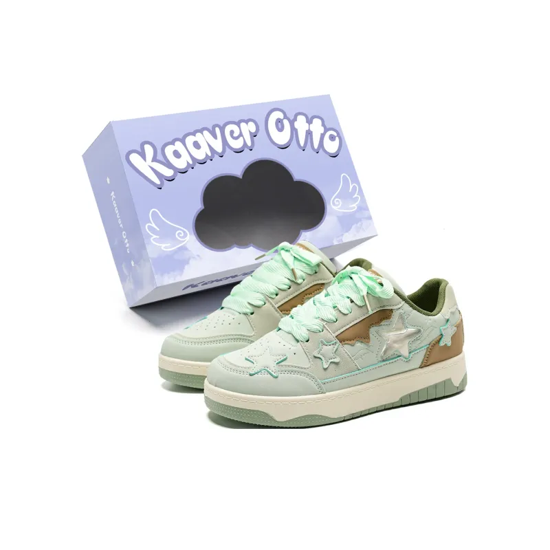 KAAVER OTTO Skateboard Shoes Women's Low Top White-55