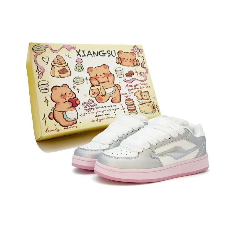XIANGSU Fashion Trend Comfortable Commute Versatile Low-Top Skateboard Shoes Women's-55