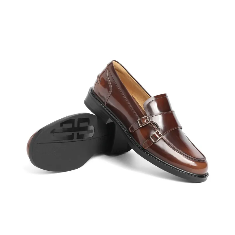 BELLE Loafers Women's Black, Red Brown-9
