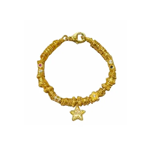 Ruinuo Small Flower New Chinese Style Trendy Chain #Good Luck 999 Solid Gold Priced In Gram Gold Bracelet Women's