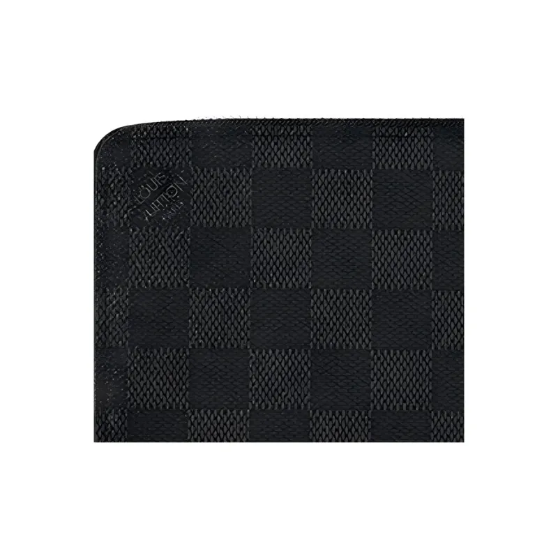 LOUIS VUITTON Zippy Graphite Canvas Wallet Men's Gray-3