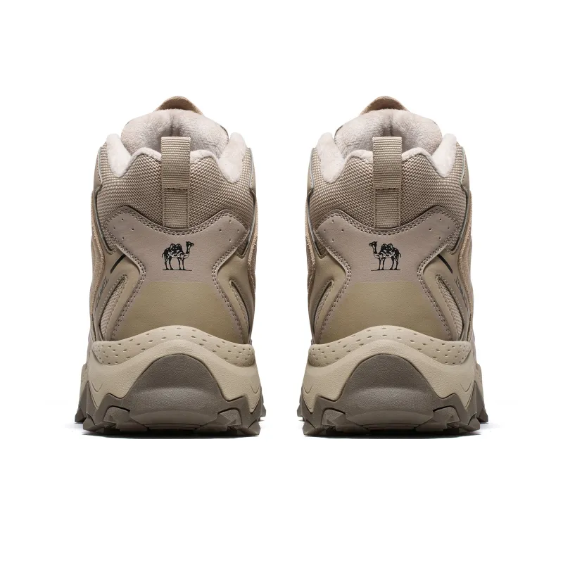 CAMEL Anti-Slip And Wear-Resistant Warm High-Top Outdoor Shoes Men's Black Gray-10