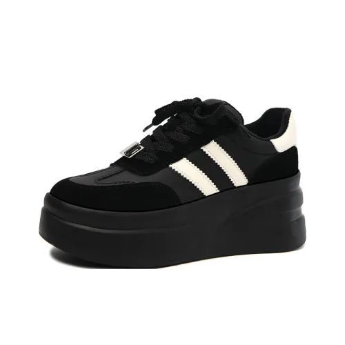 CAMEIDO Height Increasing Mid Top Skateboard Shoes Women's