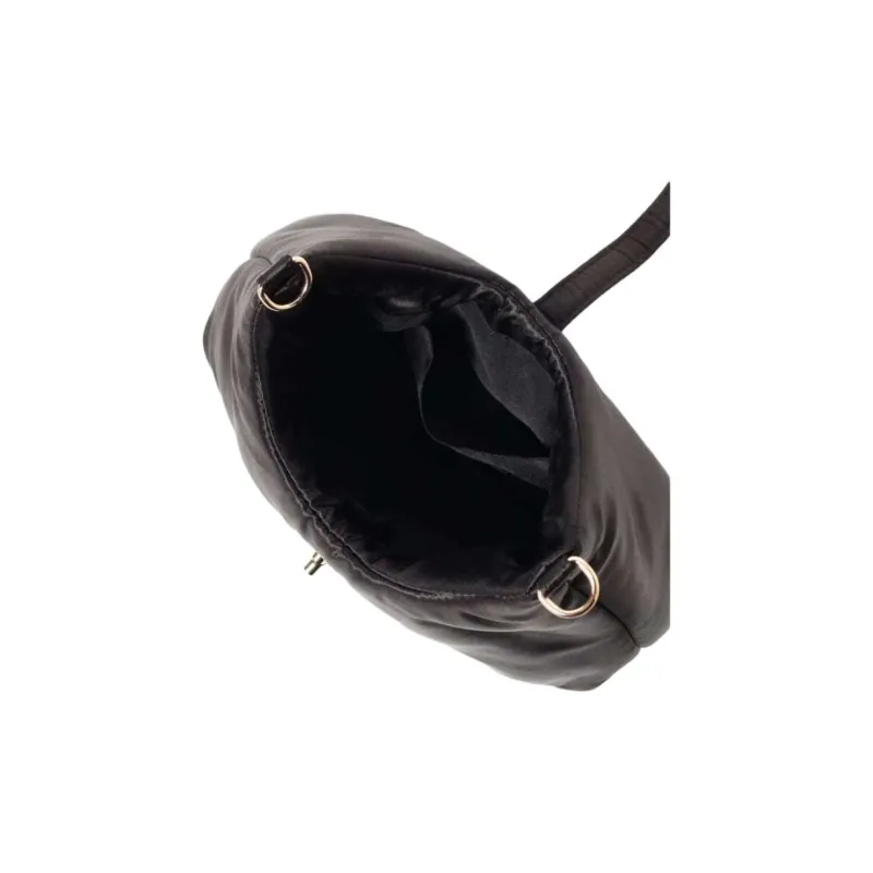 Beams Polyester One Shoulder Handbag Women's Black/Gold-3
