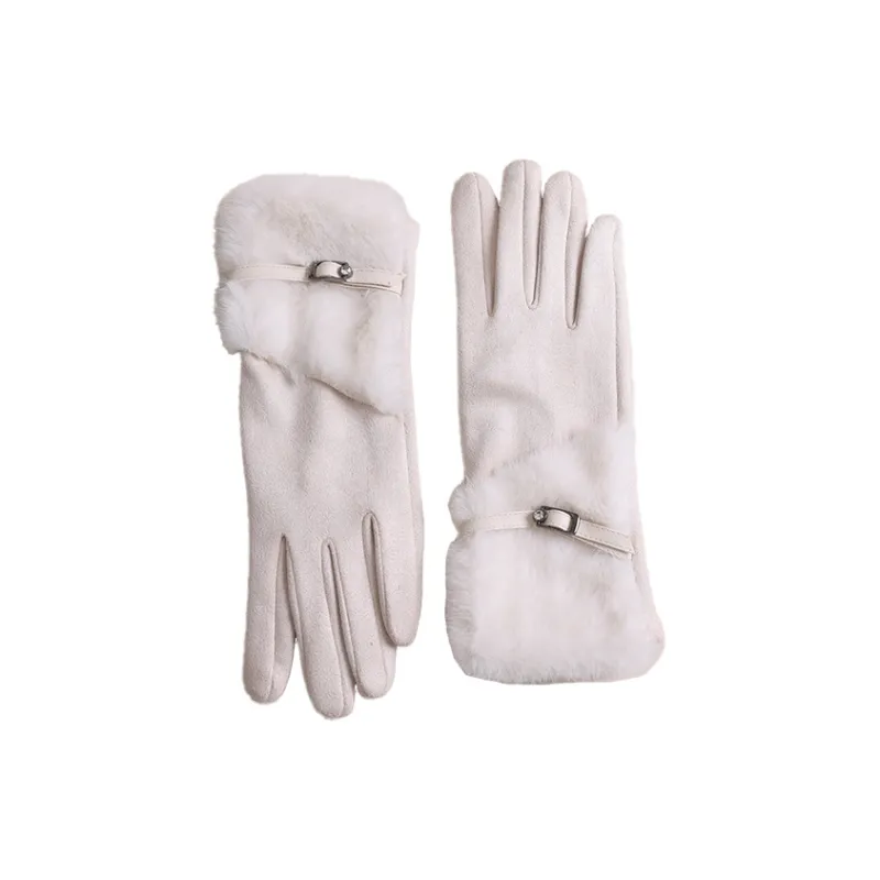 Lagur Suede Knit Gloves Women's-6