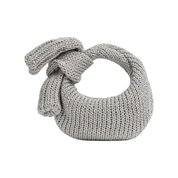 Bottega Veneta Nylon Handbag Mini Women's Silver