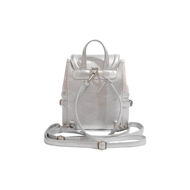 NOMK PU Handbag Backpack Regular Women's Dusty Pink/Classic Black-22