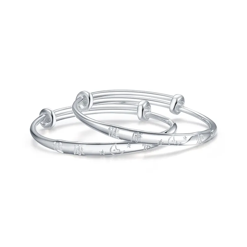 Mokinggran S999 Fine Silver Sterling Silver Bracelets Kids'-0