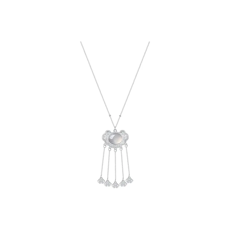 Heart Grass Chalcedony Jade Necklaces Women's-0