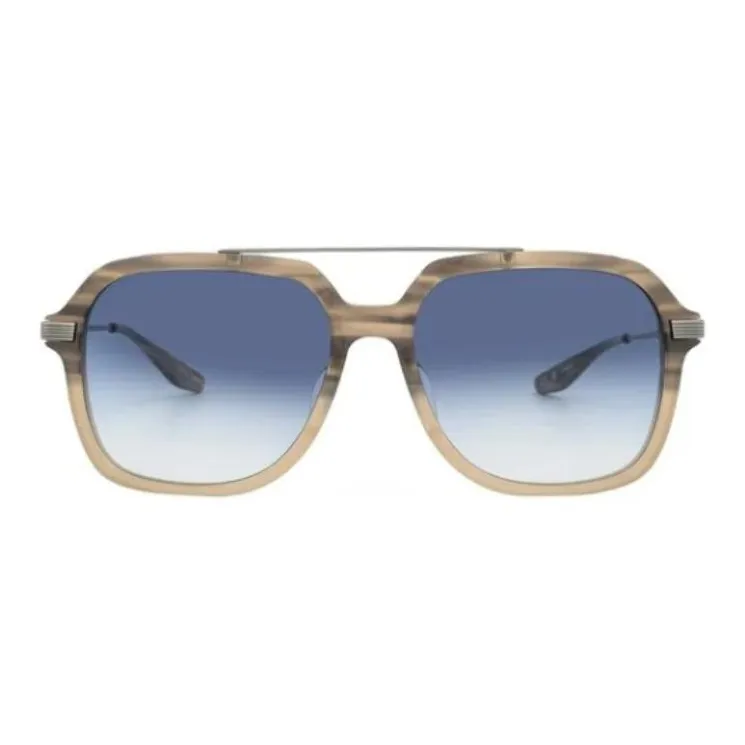 BARTON PERREIRA Titanium Acetate Aviator Sunglasses Men's Blue-1