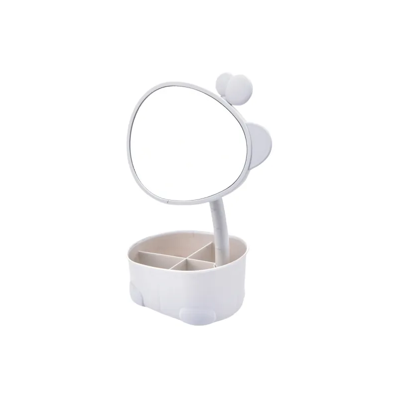 A Few More Cute Storage Compartment Rotatable Household Dormitory Portable Rotatable Make Up Mirrors-4