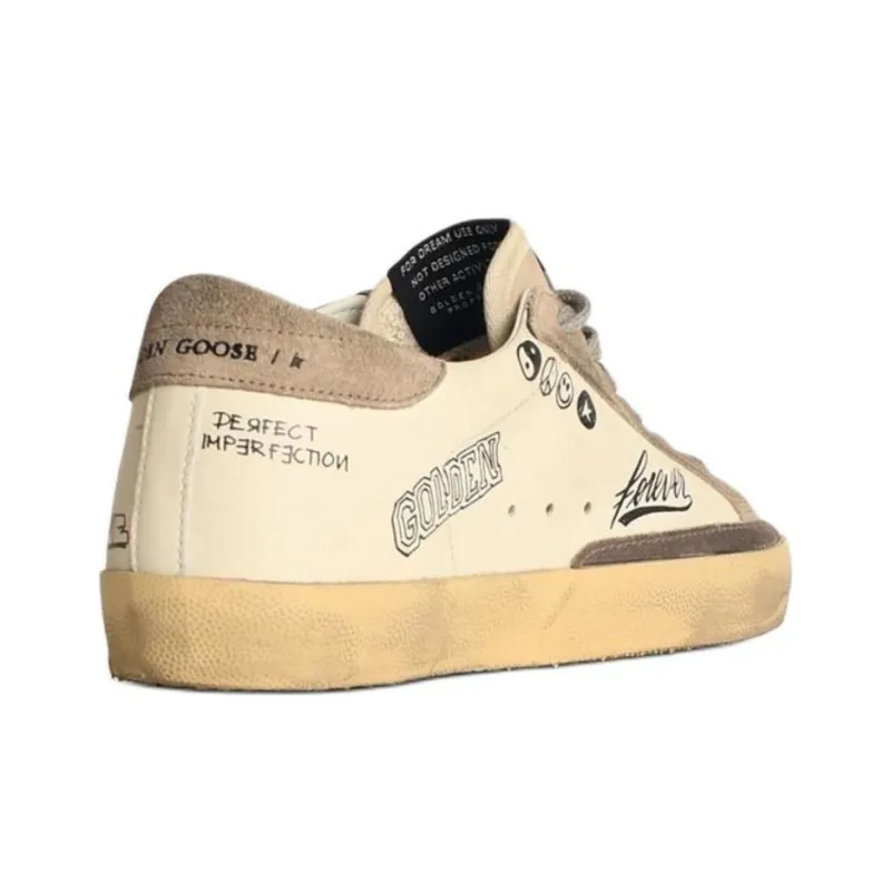 Golden Goose Low Top Skateboard Shoes Women's Beige-3