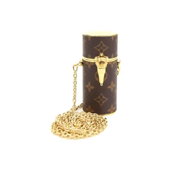 LOUIS VUITTON Lipstick Case Monogram Brown