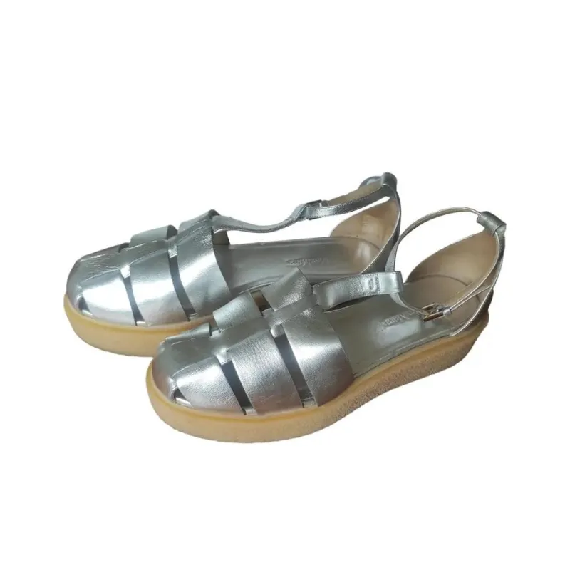MaxMara Roman Sandals Women's Silver-2