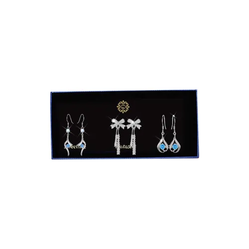 GAGA S990 Fine Silver Stud Earrings Women's
