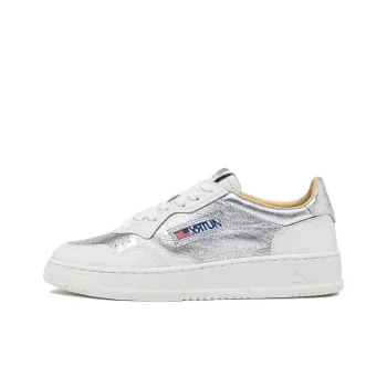AUTRY Medalist Abrasion Resistant Low Top Skateboard Shoes Women's White Silver