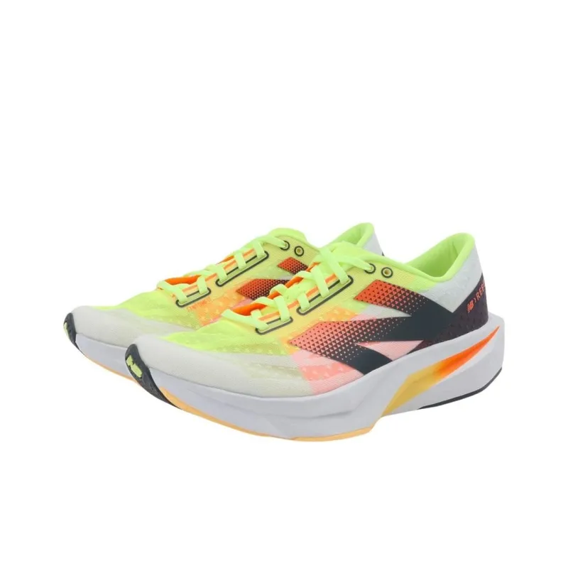 New Balance FuelCell Rebel V4 Anti Slip Wear Resistant Low Top Casual Running Shoes Men's White Green-2