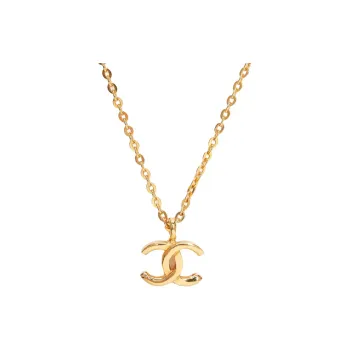 CHANEL 1980 1990s CC pendant Necklace