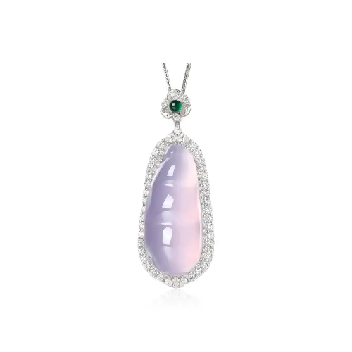 Cuiya Golden Building Chalcedony Necklaces Unisex