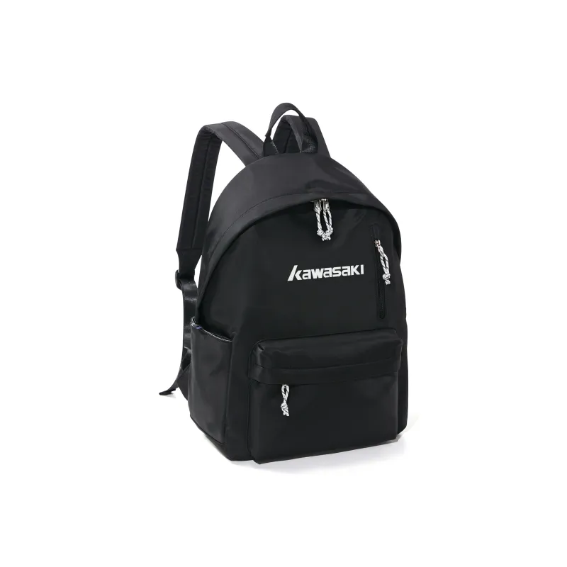 Kawasaki Fabric Backpack Laptop Bag Regular Unisex Black/White-2