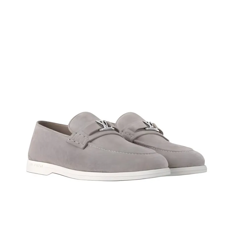 LOUIS VUITTON Estate Loafers Men's Gray-2