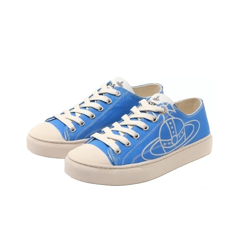 Vivienne Westwood Low Top Skateboard Shoes Women's Blue-1