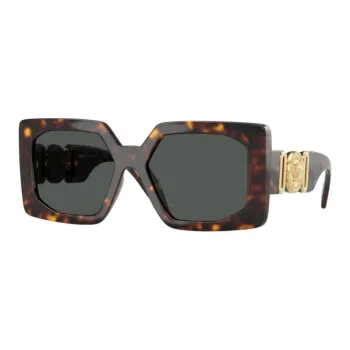 VERSACE Plastic Square Sunglasses Women's Tortoiseshell