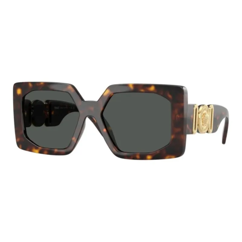 VERSACE Plastic Square Sunglasses Women's Tortoiseshell-0