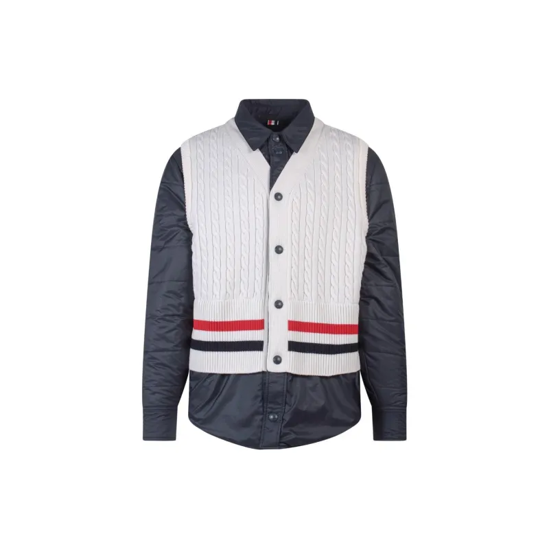 THOM BROWNE Jackets Men Blue-1
