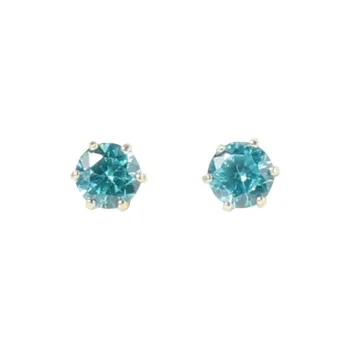 Beams Cubic Zirconia Earrings Women's Blue