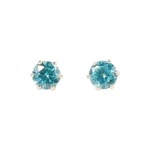 Beams Cubic Zirconia Earrings Women's Blue