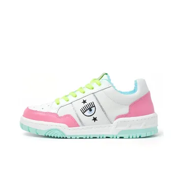 CHIARA FERRAGNI CF-1 Low-Top Stylish Skateboarding Shoes Women's White Pink