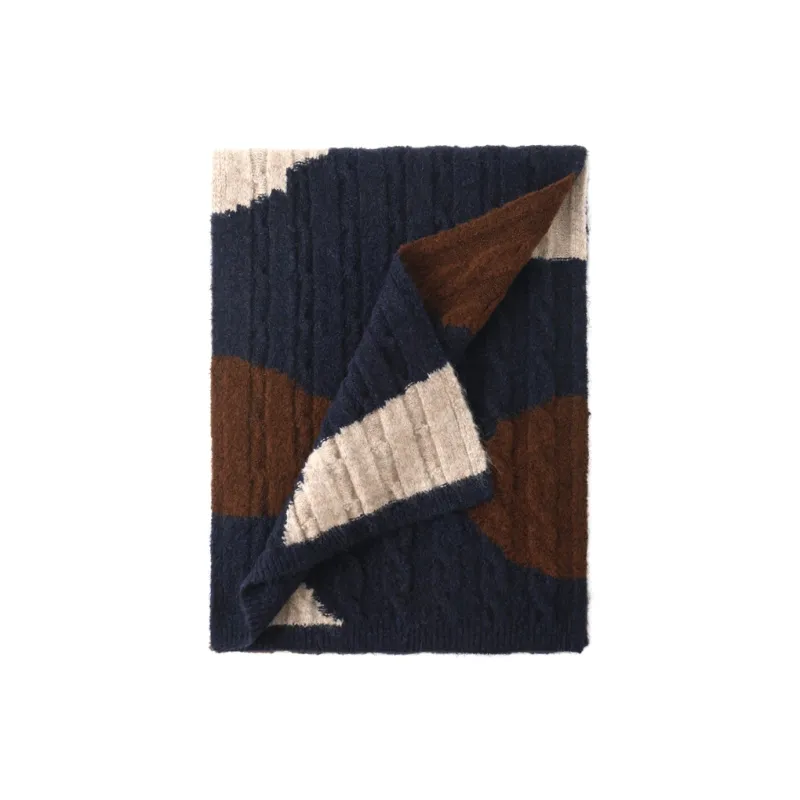 FREE RABBITⅡ Fall And Winter Wool Advanced Thickened Warm Knitted Fabric Scarf Unisex-9