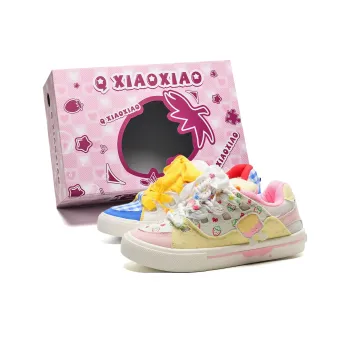 Circle Small Cushioned Wear Resistant Lightweight Height Increasing Low Top Skateboard Shoes Women's Box Included