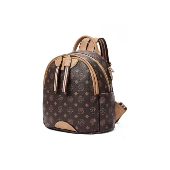 ST&SAT Synthetic Leather Travel Bag Backpack Regular Unisex Coffee