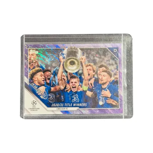 Topps Chelsea Championship Trophy 15 Page Purple Fold Celebration Teca Standard Condition Sports Cards 1 Pc