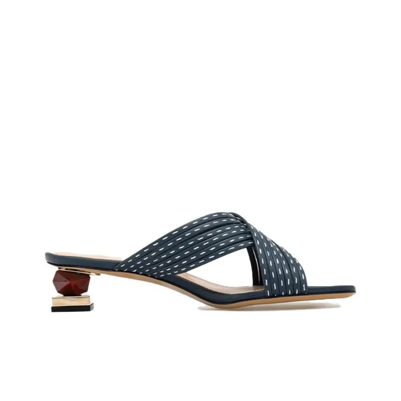 Jacquemus Castana Slide Slippers Women's Blue-1