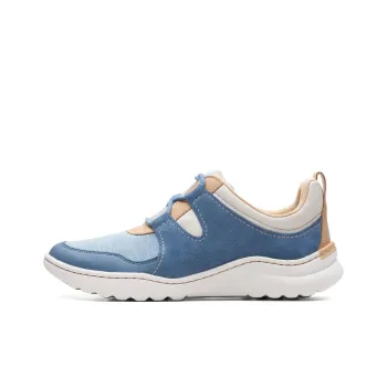 Clarks Teagan Lace Low-Top Casual Shoes Women's Blue