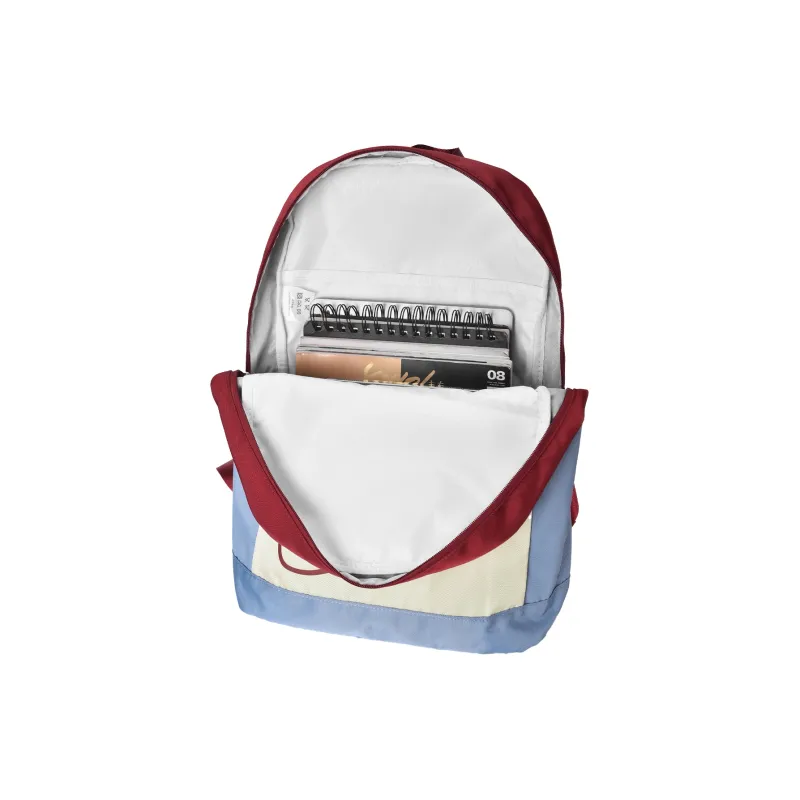 TURN UP Polyester Students Backpack Regular Unisex Red Blue Beige-3
