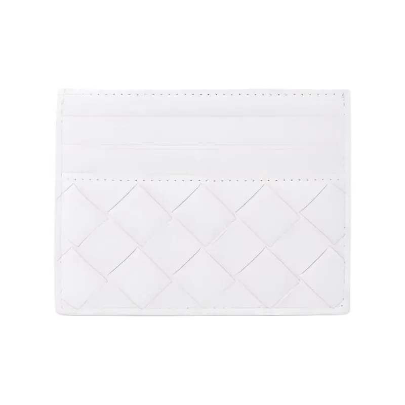 Bottega Veneta Leather Card Holder Women's White-2