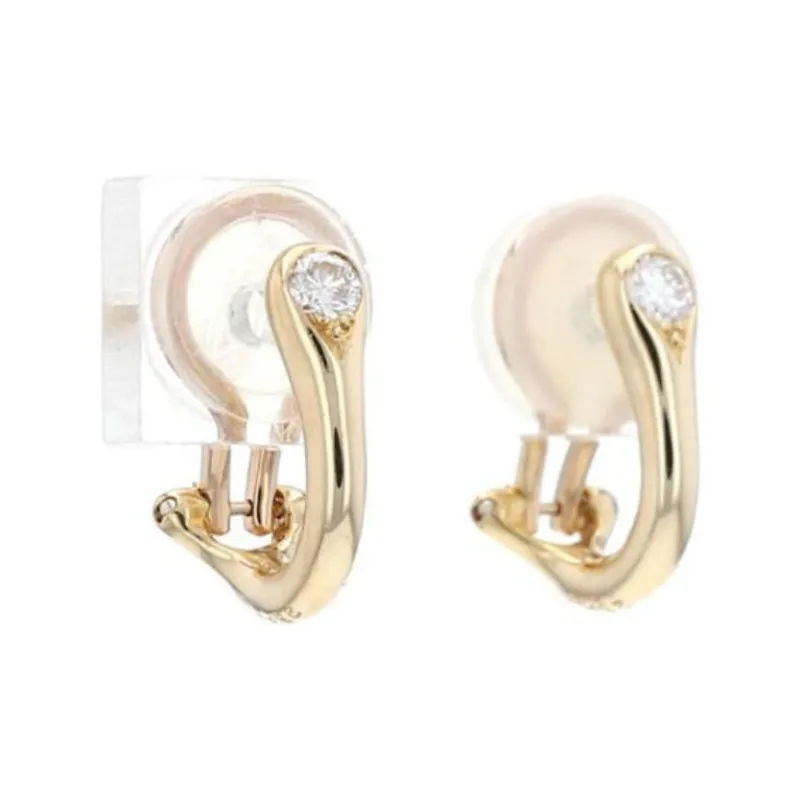 Cartier 18kt Yellow Gold Diamond Clip on Earrings-2