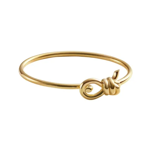 Bottega Veneta Sterling Silver 18K Gold Plated Bangles Women's Gold