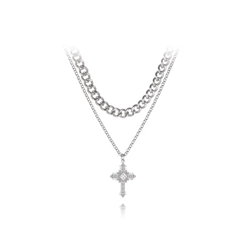 LuluCanaan Titanium Steel Necklaces Men's-3