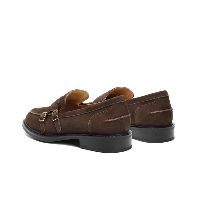 BELLE Loafers Women's Black, Red Brown-13