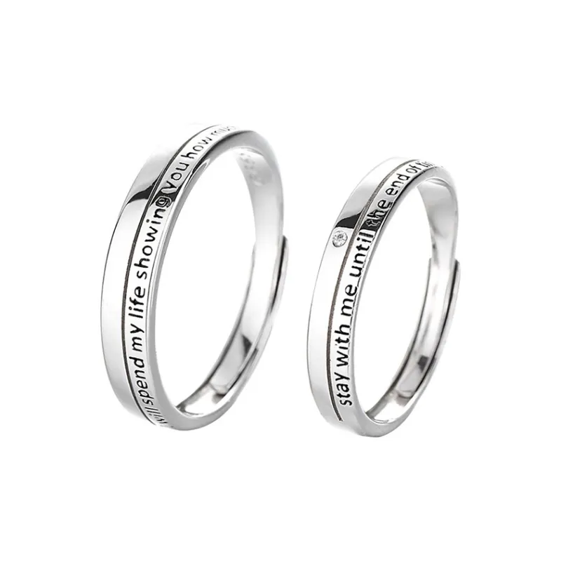 YINZHIXING 999 Fine Silver Rings Unisex-0
