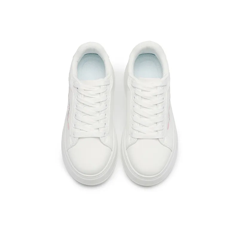 KATHRYN WILSON Durable Lightweight And Breathable Low Top Skateboard Shoes Women's White-4